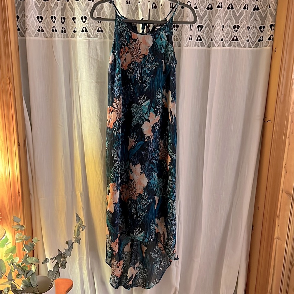 Old Navy high low strapless floral dress size SP